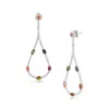 Moon London Women's Eve Mixed Tourmaline Sterling Silver Earrings In Silver