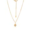 Moon London Women's Pink Amethyst Gold Adjustable Necklace In Gold