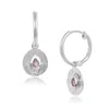 Moon London Women's Pink Amethyst Sterling Silver Mini Hoops In Silver