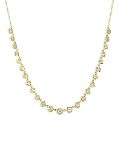Moon & Meadow 14k Yellow Gold Bailey Diamond Bezel Collar Necklace, 15-18