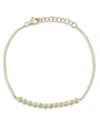 Moon & Meadow 14k Yellow Gold Bailey Diamond Bezel Link Bracelet In Gold