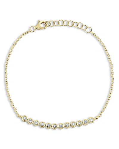 Moon & Meadow 14k Yellow Gold Bailey Diamond Bezel Link Bracelet
