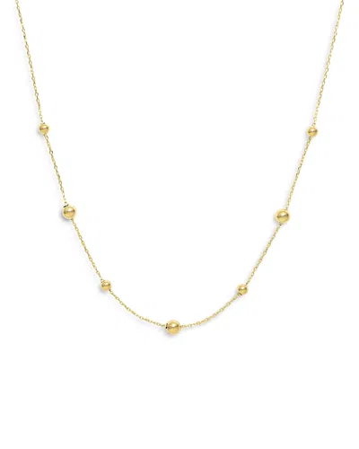 Moon & Meadow 14k Yellow Gold Beaded Station Necklace, 18