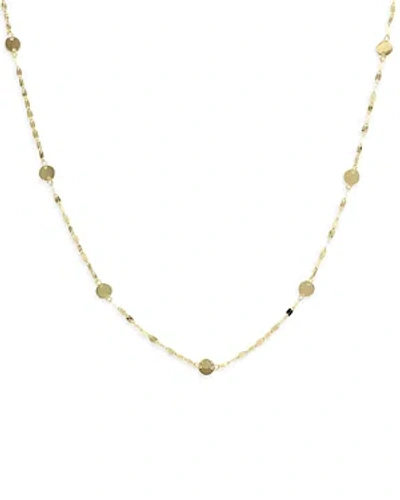 Moon & Meadow 14k Yellow Gold Circle & Petali Chain Collar Necklace, 18 In Gray