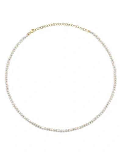 Moon & Meadow 14k Yellow Gold Cultured Freshwater Pearl Collar Necklace, 18-21 In White