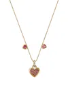 Moon & Meadow 14k Yellow Gold Diamond & Pink Tourmaline Heart Pendant Necklace, 18 In Pink/gold