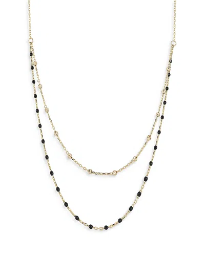 Moon & Meadow 14k Yellow Gold Double Layered Necklace, 16