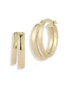 Moon & Meadow 14k Yellow Gold Double Small Hoop Earrings In Gold