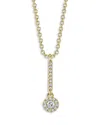 Moon & Meadow 14k Yellow Gold Eden Diamond Halo Pendant Necklace, 18 In Gold