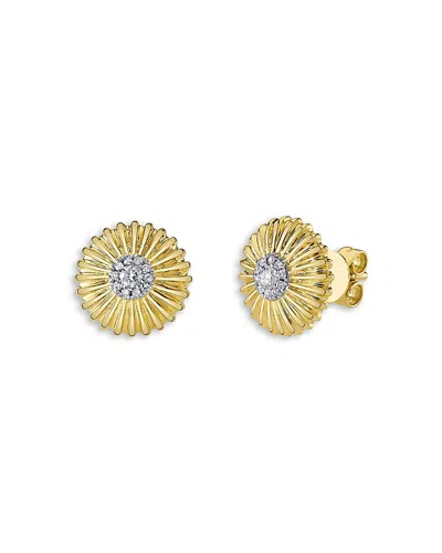 Moon & Meadow 14k Yellow Gold Eden Diamond Stud Earrings, 0.14 Ct. T. W.