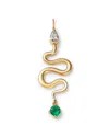 Moon & Meadow 14k Yellow Gold Emerald & Diamond Snake Charm In Green/gold