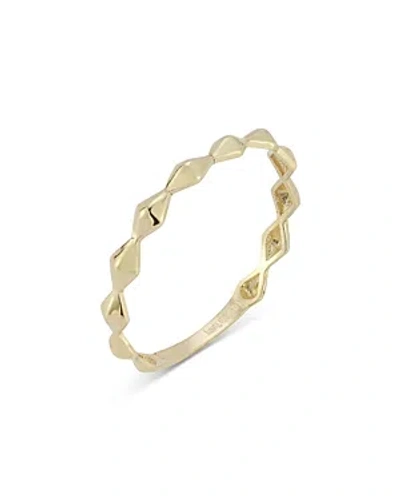 Moon & Meadow 14k Yellow Gold Geometric Narrow Band