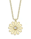 Moon & Meadow 14k Yellow Gold Jackie Cultured Freshwater Pearl Flower Pendant Necklace, 18 In Gold