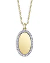 Moon & Meadow 14k Yellow Gold Kate Diamond Oval Necklace, 18 In Gold