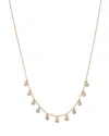 Moon & Meadow 14k Yellow Gold Lab Grown Diamond Dangle Collar Necklace, 16-18 In Gold