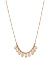 Moon & Meadow 14k Yellow Gold Lab Grown Diamond Dangle Collar Necklace, 16-20 In Gold