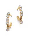 Moon & Meadow 14k Yellow Gold Lab Grown Diamond Dangle Hoop Earrings In Gold