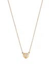 Moon & Meadow 14k Yellow Gold Lab Grown Diamond Heart Pendant Necklace, 16-20 In Gold