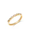 Moon & Meadow 14k Yellow Gold Lab Grown Diamond Marquis & Round Bezel Ring In White/gold