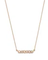 Moon & Meadow 14k Yellow Gold Lab Grown Diamond Round & Baguette Bar Necklace, 16-20 In Gold