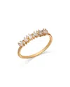 Moon & Meadow 14k Yellow Gold Lab Grown Diamond Round & Baguette Linear Cluster Ring In Gold