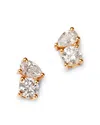 Moon & Meadow 14k Yellow Gold Lab Grown Diamond Round & Pear Duet Stud Earrings In Gold