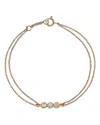Moon & Meadow 14k Yellow Gold Lab Grown Diamond Trio Bezel Chain Bracelet In Gold