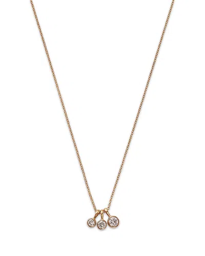 Moon & Meadow 14k Yellow Gold Lab Grown Diamond Triple Bezel Collar Necklace, 16-18