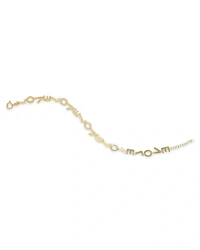 Moon & Meadow 14k Yellow Gold Love Link Chain Bracelet