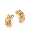 Moon & Meadow 14k Yellow Gold Multi Bead Half Hoop Earrings In Gold