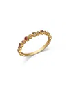 Moon & Meadow 14k Yellow Gold Multi Sapphire Bezel Stack Ring In Gold