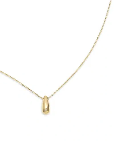 Moon & Meadow 14k Yellow Gold Polished Dew Drop Pendant Necklace, 18