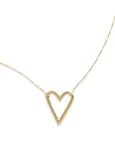Moon & Meadow 14k Yellow Gold Polished Heart Pendant Necklace, 18