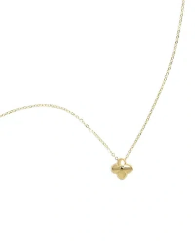 Moon & Meadow 14k Yellow Gold Puff Clover Pendant Necklace, 18