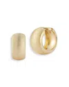 MOON & MEADOW 14K YELLOW GOLD PUFFED HUGGIE HOOP EARRINGS