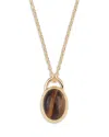 Moon & Meadow 14k Yellow Gold Tiger Eye Pendant Necklace, 16-20