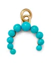 Moon & Meadow 14k Yellow Gold Turquoise Bead Crescent Charm