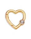 Moon & Meadow 14k Yellow Gold White Topaz Bezel Charm Heart Enhancer