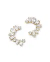 Moon & Meadow 14k Yellow Gold White Topaz Multishape Front Facing Hoop Earrings In Gold