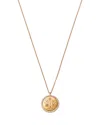 Moon & Meadow 14k Yellow Gold White Topaz Zodiac Pendant Necklace, 16-18 In Libra