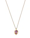 Moon & Meadow 14k Yellow Gold Wicked Pink Sapphire Pendant Necklace, 16 In Purple/gold