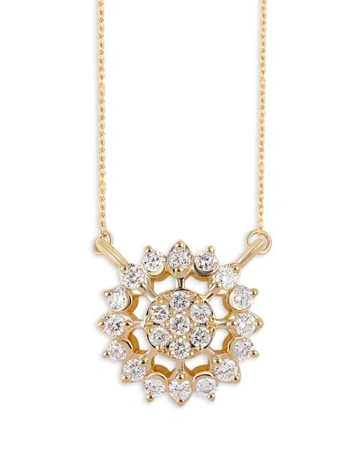 Moon & Meadow Lab Grown Diamond Circle Cluster Pendant Necklace, 16-20 In Gold