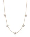 Moon & Meadow Lumeniri 14k Yellow Gold Floral Lab Grown Diamond Station Necklace, 16 In Gold