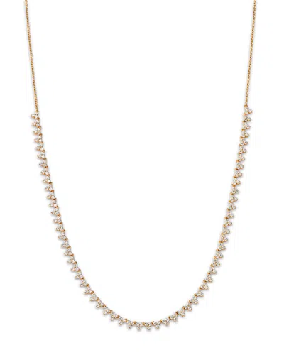 Moon & Meadow Lumeniri 14k Yellow Gold Lab Grown Diamond Trilogy Collar Necklace, 16