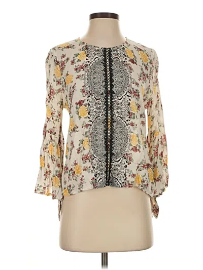 Pre-owned Moon River 3/4 Sleeve Blouse In Ivory