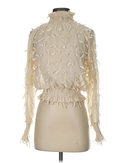 Pre-owned Moon River 3/4 Sleeve Blouse In White