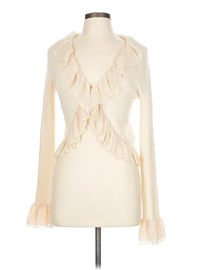 Pre-owned Moon River Cardigan Sweater In White