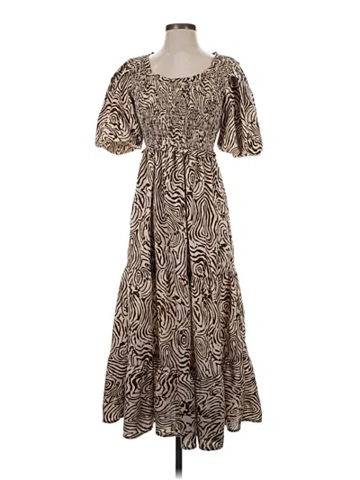 Pre-owned Moon River Casual Dress In Brown