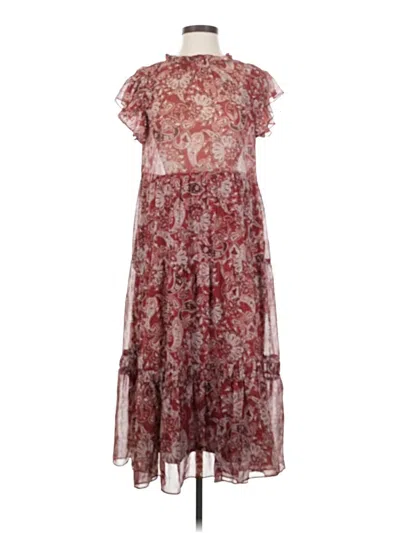 Pre-owned Moon River Casual Dress In Burgundy