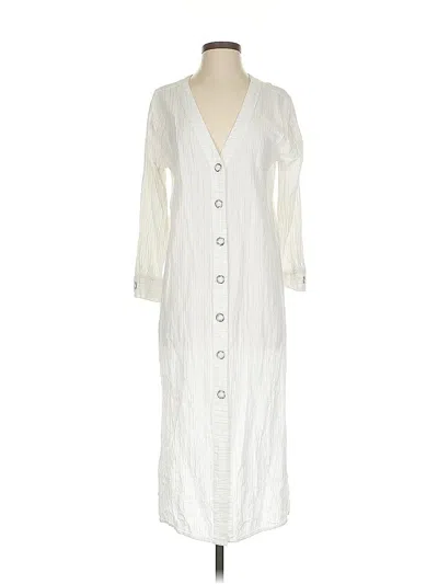 Pre-owned Moon River Casual Dress In White